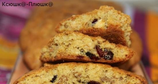 Orange cookies with cranberries