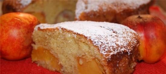 Pastel de nectarina