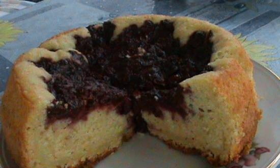 Pastel de cuajada de cereza