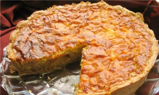 Pastel de cebolla francesa