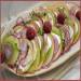 Fruit carpaccio with mozzarella cheese