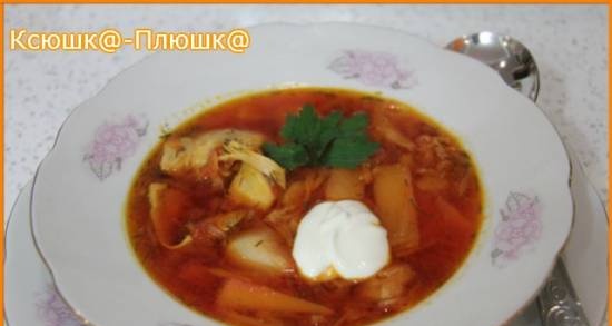 Borscht หรือหลักสูตรแรกใน airfryer (Airfryer Brand 35128)