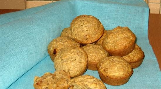 Muffin di avena e mele