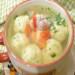 Turkey broth with shitty parsley dumplings in Oursson pressure cooker