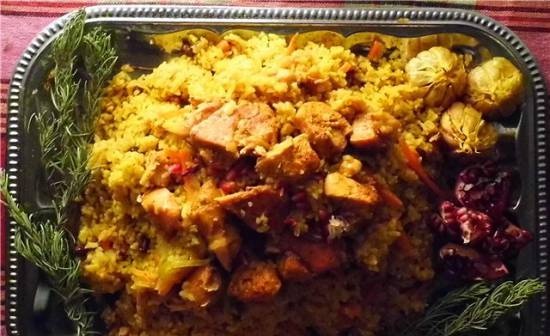 La receta para cocinar pilaf en una olla de cocción lenta Delfa DEB-FC58