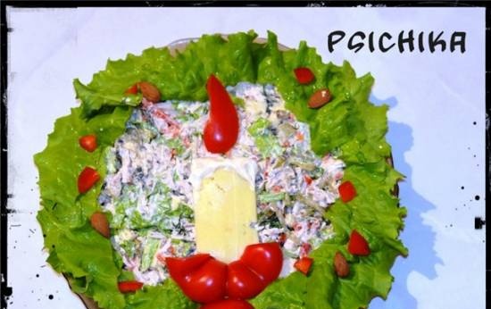 Salad Christmas candle