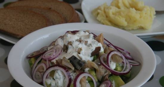 Pinausukang Mackerel Salad