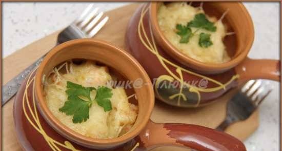 Juliana de camarones con vino blanco Snack para dos (olla a presión Brand 6050 y airfryer Brand 35128)