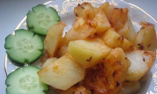 Potatoes with caraway seeds in a Panasonic multicooker