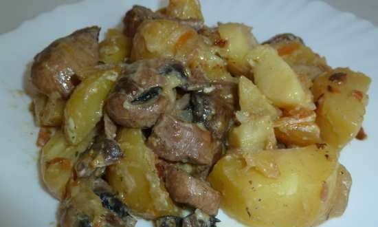 Funghi in umido con patate (pentola a pressione marca 6050)