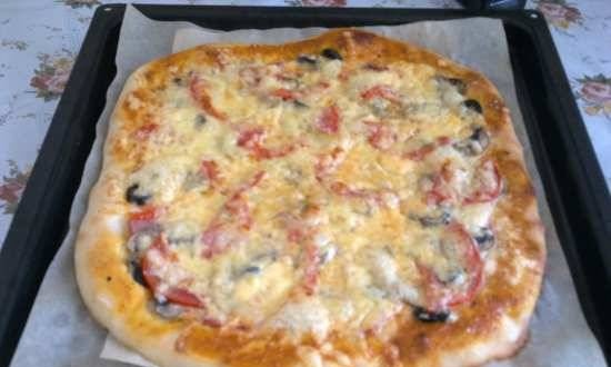 Gistpizza volgens het recept voor de LG HB-205CJ broodbakmachine