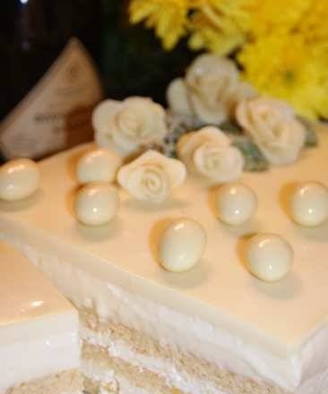 Opera cake in white