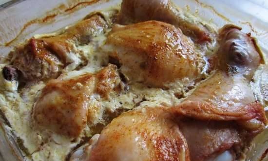 Pollo al forno in kefir