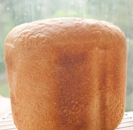 Wheat bread on two doughs in a bread maker