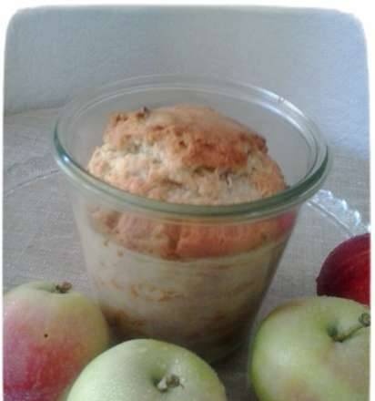 Pies in a glass. Apple pie in a glass.