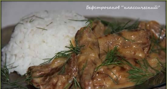 Klassieke beef stroganoff (multikoker-snelkookpan merk 6051)