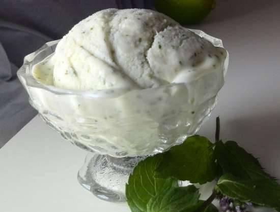 Gelato al lime con menta