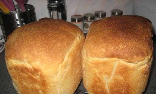 Pan tostado blanco de masa madre (horno)