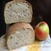 Apple bread with flakes and flaxseed