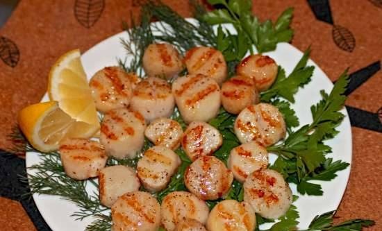 Grilled scallops