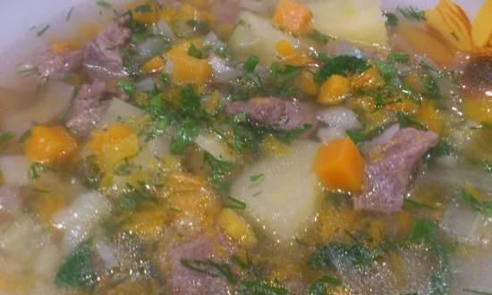 Zuppa di zucca vitaminica con sedano in un Bork U700 multicooker