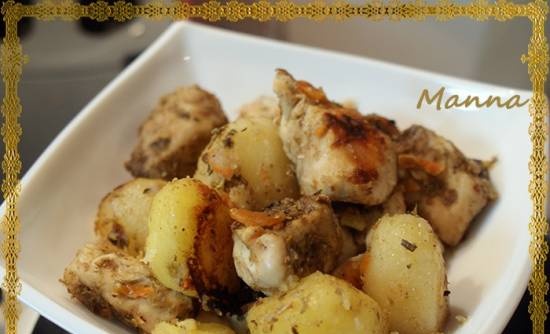 Express potatoes with meat (multicooker Brand 701)