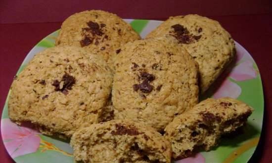 Oatmeal coffee-chocolate cookies