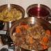 Meat stew with lingonberry sauce