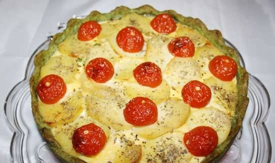 Pastel tricolor con espinacas (Torta salata tricolore)