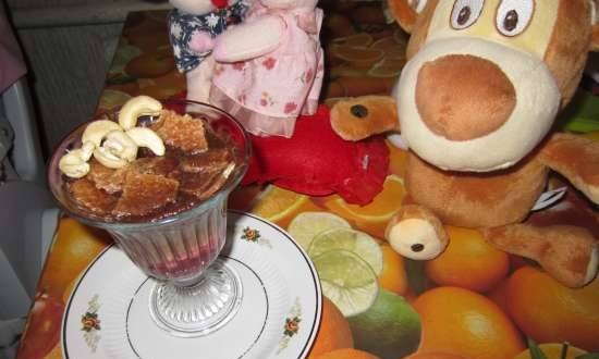 Creme brulee met bessen en wafel