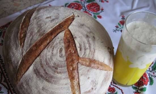 Pan de campo francés sobre masa madre de trigo con queso feta