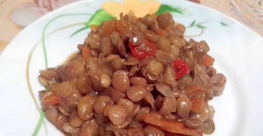 Lentil garnish with vegetables Mulinex Cook4Me