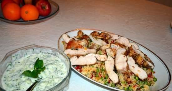 Couscous na may Greek salad (D. Oliver)