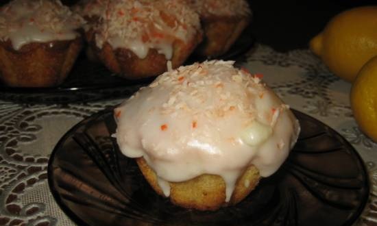 Lemon-coconut muffins