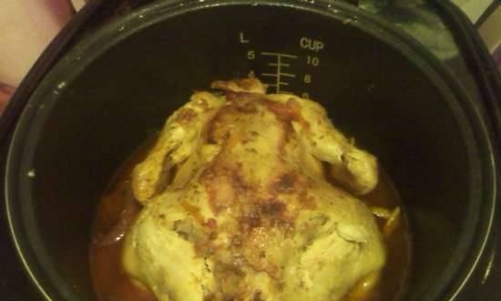 Pollo piccante con prugne in un multicooker Redmond RMC-M4502