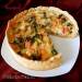 Quiche with salmon and broccoli