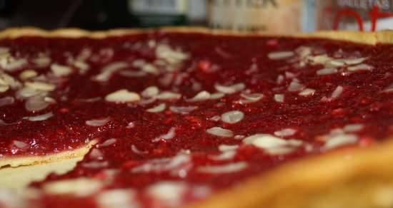 Strawberry puree pie