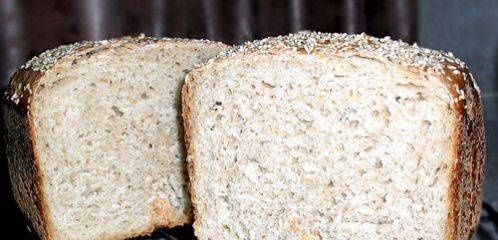 Pan de trigo con masa madre de lúpulo en una panificadora