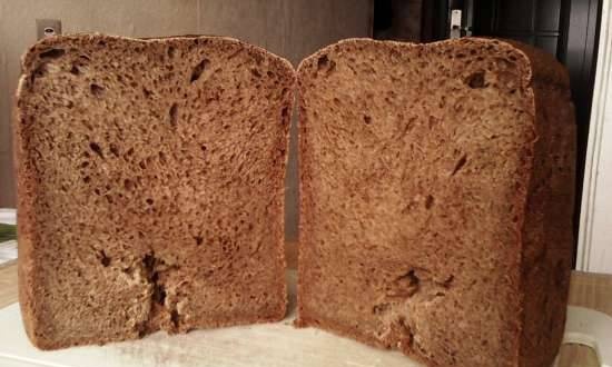 Pane lievitato di grano e segale con fiocchi di patate