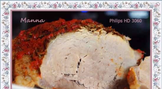 Carns amb salsa picant en un Philips HD3060 multicooker