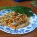 Herring with vegetables and sesame seeds