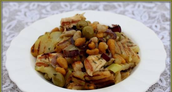 Ensalada de pasta con pollo