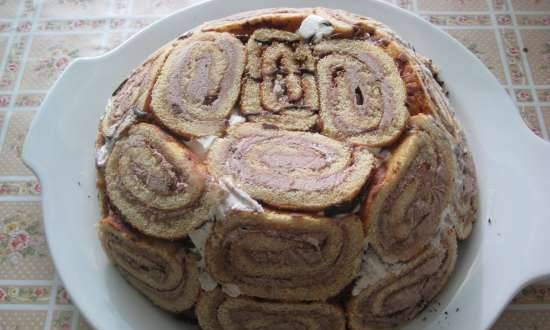 Pastel helado de mármol