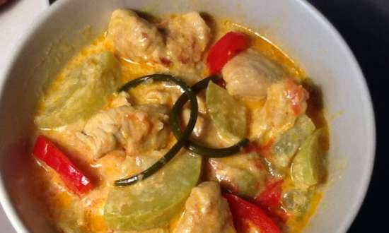 Kipfilet curry met courgette