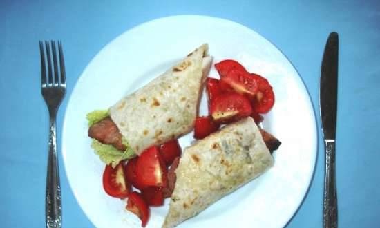 Curry with tortillas (grill pan and chapatnitsa)