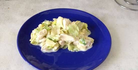 Chicken breast salad with pineapple