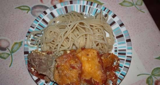 Chuletas con tomate y queso