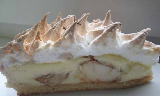 Tarta de natillas y manzanas