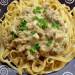 Tagliolini with chicken and chanterelles