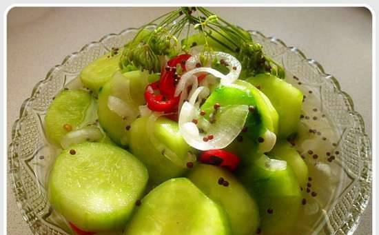 Vogtlandische Schuttelgurken - very quickly pickled cucumbers in Vogtland style